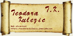 Teodora Kulezić vizit kartica